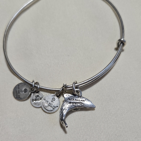 Alex and Ani Silver Dolphin Charm Bracelet - Picture 2 of 2